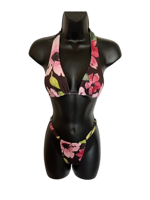 Fall floral halter top and draw strap bottom