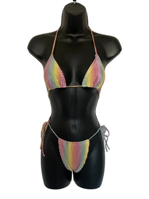 Rainbow triangle top and string bottom