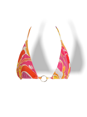 Pink Swirl Triangle Ring Top